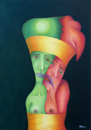bonding, oilpainting 70cm x 100cm