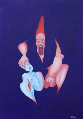cardinals scream, oilpainting 70cm x 100cm