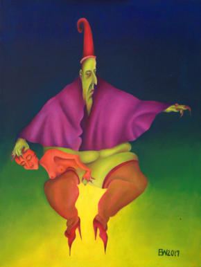 canonisation of the cardinal.(  oilpainting 60cm x 80cm)